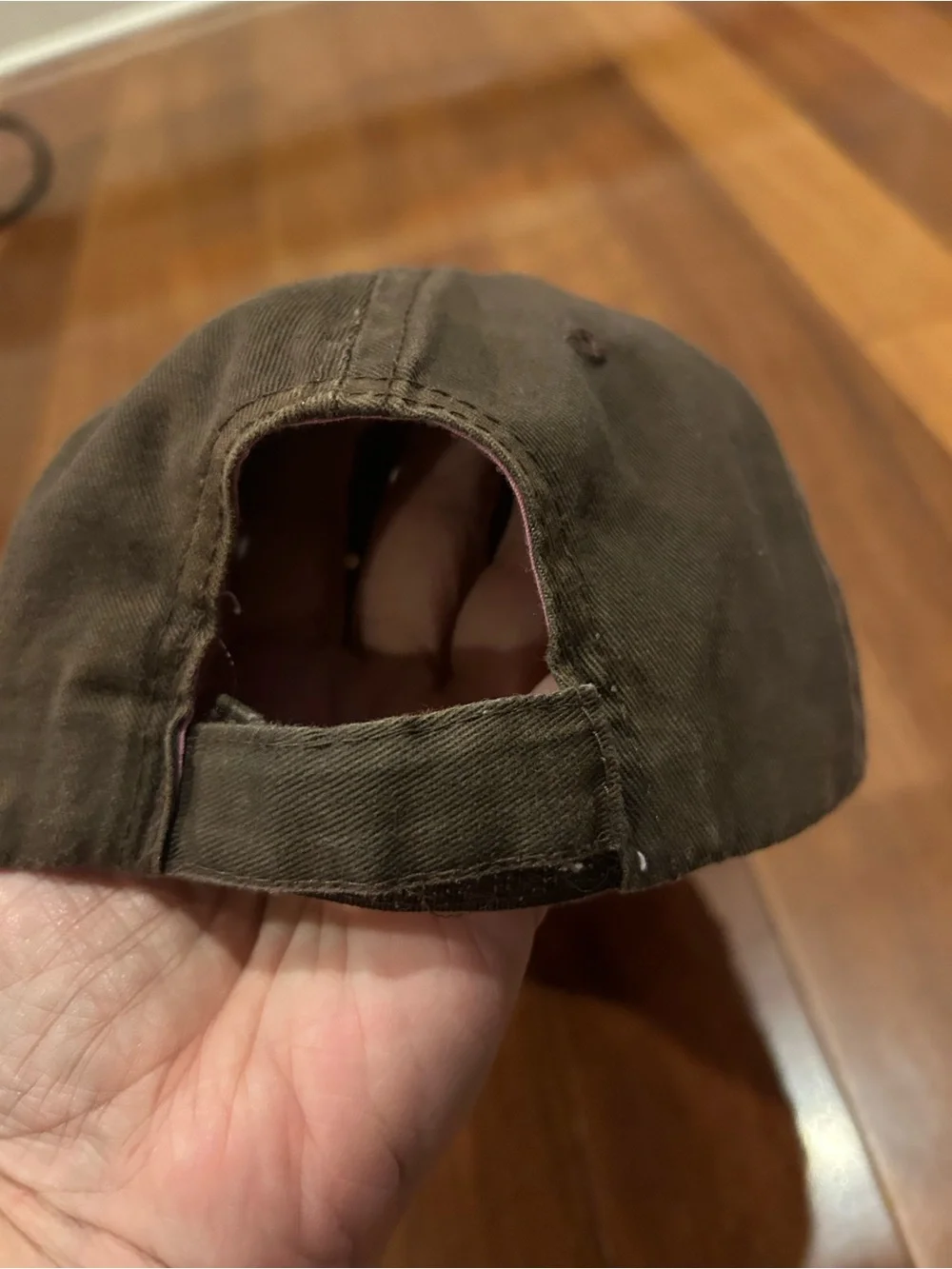 Source Unknown Brown Baseball Cap with Pink & White 'Ole Miss' Script